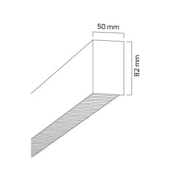 GOYA GY 8055-60 Siyah Kasa 26 Watt 60 cm Kamaşma Önleyicili Sıva Üstü Lineer Armatür
