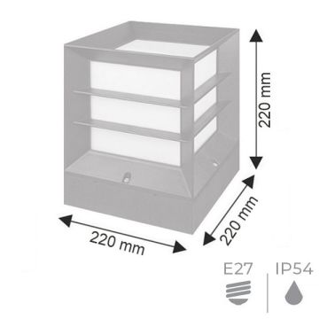 K2 GLOBAL KBA773 Siyah Kafesli Set Üstü Aplik (ABS Plastik)