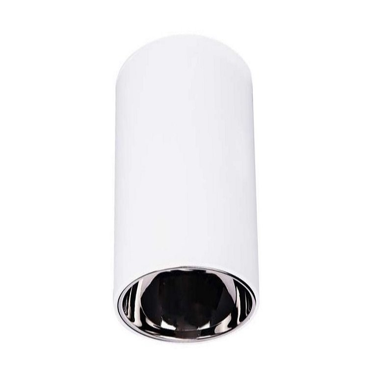 inoled 9234-05 6x10 cm Beyaz-Platin Sıva Üstü Silindir Spot Kasası - GU10 Duylu - Metal