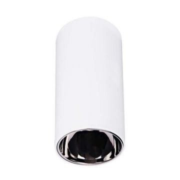 inoled 9234-05 6x10 cm Beyaz-Platin Sıva Üstü Silindir Spot Kasası - GU10 Duylu - Metal