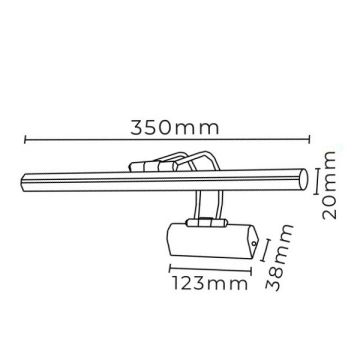 MOLLED MOL8050 6 Watt 35 cm Eskitme LED Tablo Apliği - Gün Işığı (3000K)