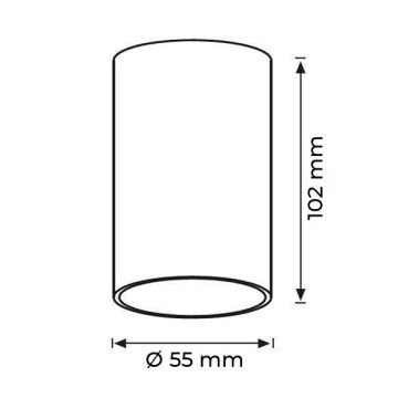 JUPITER LC477 5.5x10 cm Siyah-Bakır Sıva Üstü Spot Kasası - Metal