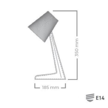 ACK AA90-00329 Beyaz Masa Lambası (PC Gövde - E14 Duylu)