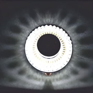 HELIOS HS 1878 Toprak Ilık Beyaz (4000K) LED Çerçeve Işıklı Kristal Spot Kasası
