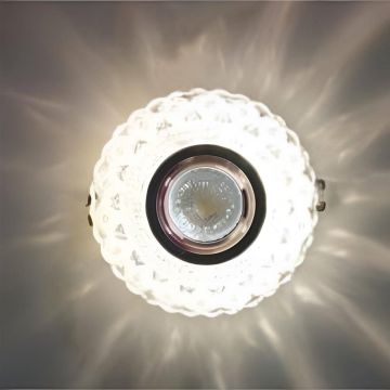 HELIOS HS 1857 Nergis Ilık Beyaz (4000K) LED Çerçeve Işıklı Kristal Spot Kasası