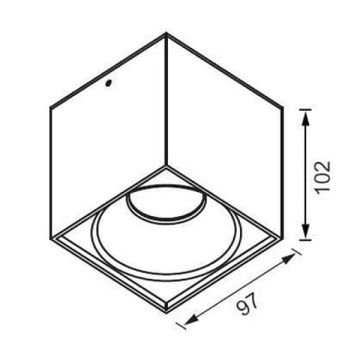 JUPITER JC062 S 10x10x10 cm Siyah Sıva Üstü Spot Kasası - Metal