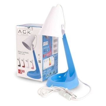 ACK AA90-00029 Mavi-Beyaz Masa Lambası (PC Gövde - E14 Duylu)