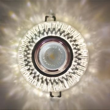 HELIOS HS 1858 Elif Ilık Beyaz (4000K) LED Çerçeve Işıklı Kristal Spot Kasası
