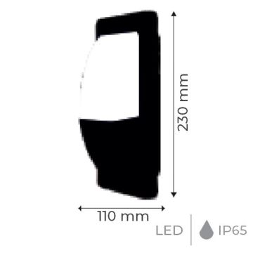 DÜNYA LED HS2951 12 Watt Dış Mekan LED Aplik - Gün Işığı (3000K)