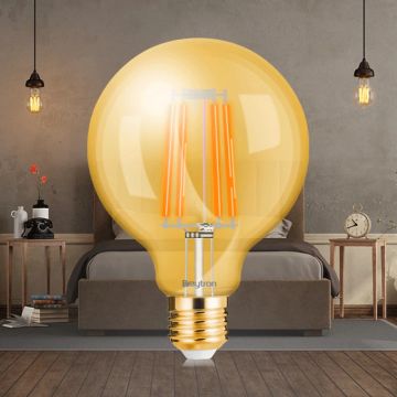Braytron BB47-00620 6 Watt G95 LED Rustik Glop Ampul - Amber (2200K)