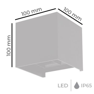 DÜNYA LED HS654 9 Watt Açı Ayarlı Çift Yönlü Dış Mekan LED Aplik - Gün Işığı (3000K)