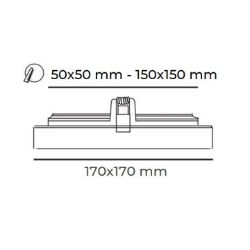 HELIOS HS 1058 22 Watt Ayarlanabilir Kare LED Panel