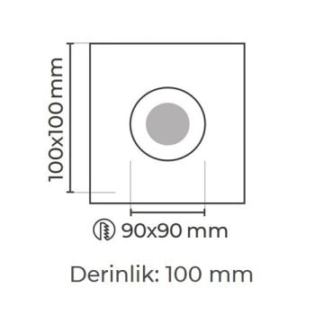 MOLLED MOL4148M 10 Watt Beyaz-Krom Sıva Altı Kare LED Spot (SAMSUNG/OSRAM/PHILIPS LED & EAGLERISE/PHILIPS/LIFUD Driver)