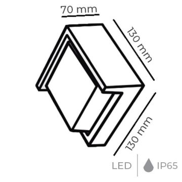 DÜNYA LED HS2942 7 Watt Dış Mekan LED Aplik - Gün Işığı (3000K)