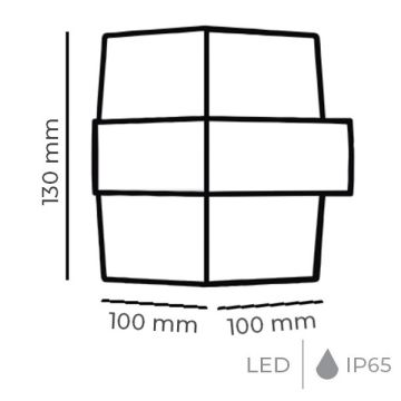 DÜNYA LED HS2943 10 Watt Dış Mekan LED Aplik - Gün Işığı (3000K)