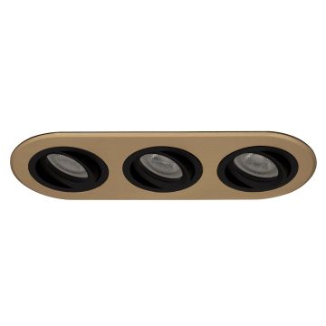 goldX ZE809-G Gold Üçlü Oval Spot Kasası