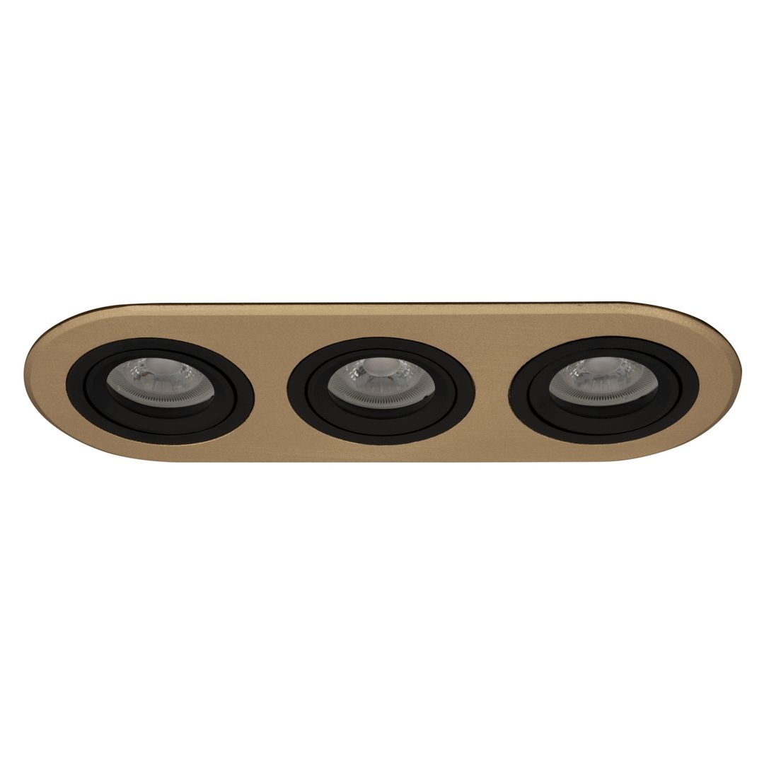 goldX ZE809-G Gold Üçlü Oval Spot Kasası
