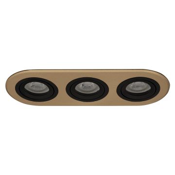 goldX ZE809-G Gold Üçlü Oval Spot Kasası