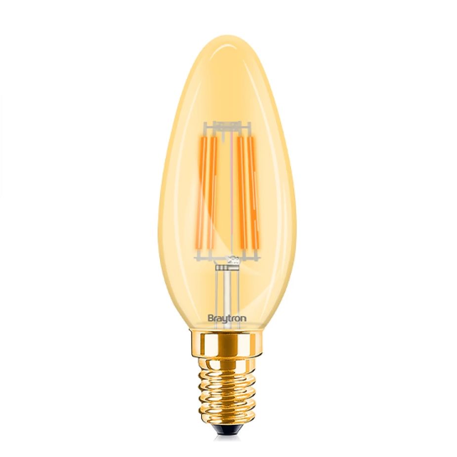 Braytron BB36-00410 4 Watt LED Rustik Mum Ampul - Amber (2200K)