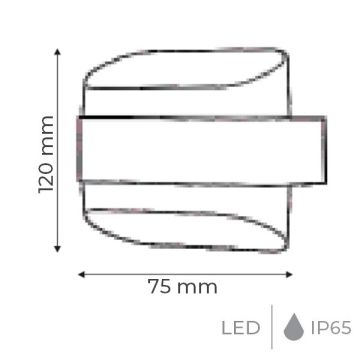 DÜNYA LED HS2944 10 Watt Dış Mekan LED Aplik - Gün Işığı (3000K)