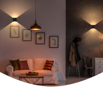 K2 GLOBAL KDA715 2xUSB Şarj Soketli 3 Watt Çift Yönlü LED Aplik (ABS Kasa)