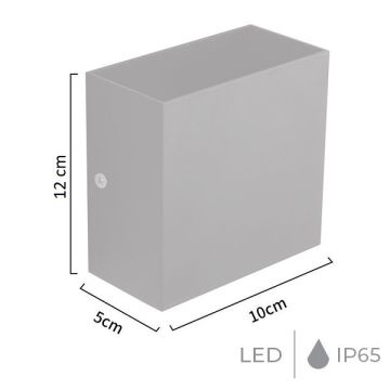 K2 GLOBAL KDA715 2xUSB Şarj Soketli 3 Watt Çift Yönlü LED Aplik (ABS Kasa)