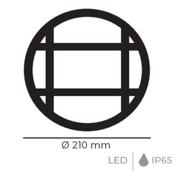 DÜNYA LED HS2411-B 24 Watt Beyaz Dış Mekan LED Glop Armatür