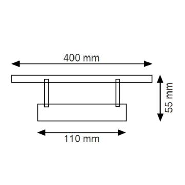 K2 GLOBAL KSL154 5 Watt 40 cm Siyah LED Tablo Apliği - Ilık Beyaz (4200K)