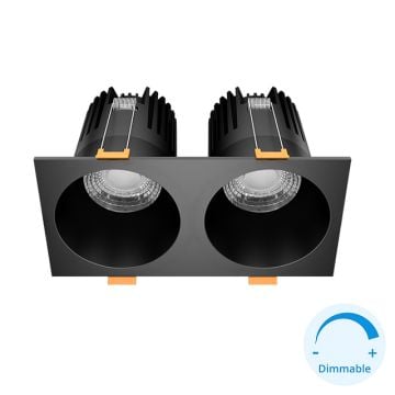 GOYA GY 1732-8 2x8 Watt Siyah Sıva Altı Dimli LED Spot