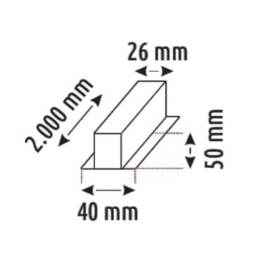 HELIOS HS 8544 2 Metre Yaylı Sıva Altı Magnet Ray