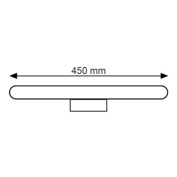 K2 GLOBAL KSL161 5 Watt 45 cm Krom LED Tablo Apliği - Ilık Beyaz (4200K)