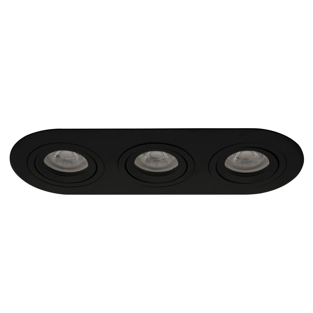 goldX ZE809-BK Siyah Üçlü Oval Spot Kasası