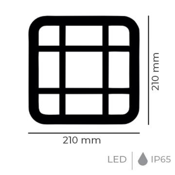 DÜNYA LED HS2421-S 24 Watt Siyah Dış Mekan LED Glop Armatür