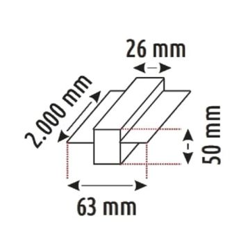 HELIOS HS 8541 2 Metre Sıva Altı Trimless Magnet Ray