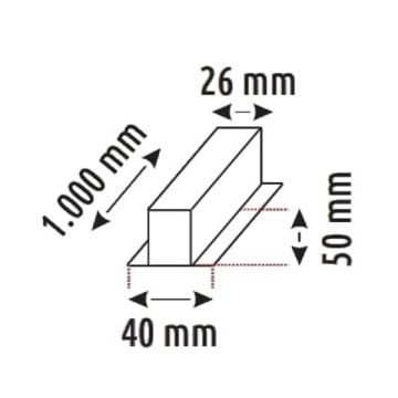 HELIOS HS 8543 1 Metre Yaylı Sıva Altı Magnet Ray