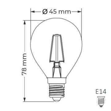 Braytron BA37-30410 4 Watt E14 Duylu LED Top Ampul - Gün Işığı (3000K)