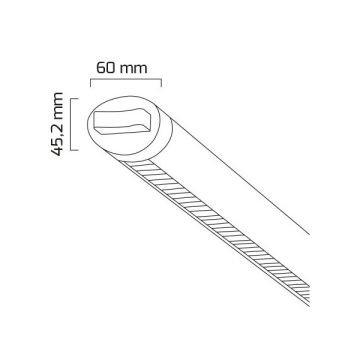 GOYA GY 8071-34 Siyah/Beyaz Kasa 15 Watt 34 cm Lineer Sarkıt Avize