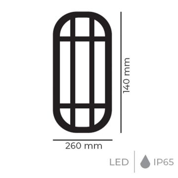 DÜNYA LED HS2402-B 24 Watt Beyaz Dış Mekan LED Glop Aplik