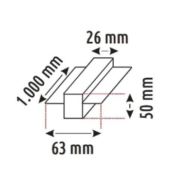 HELIOS HS 8540 1 Metre Sıva Altı Trimless Magnet Ray