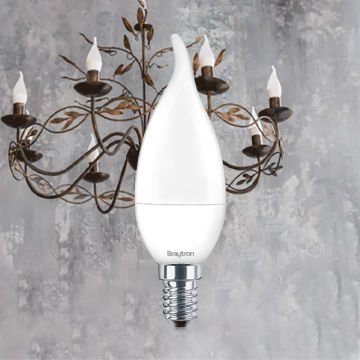 Braytron BA35-30413 4 Watt LED Kıvrık Mum Ampul - Beyaz Işık (6500K)