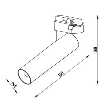 JUPITER LR659 B 7 Watt Beyaz Kasa LED Ray Spot - Gün Işığı (3000K)