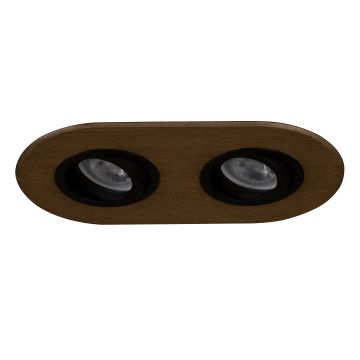 goldX ZE1001-15 Bronz Eskitme Sıva Altı İkili Oval Spot Kasası