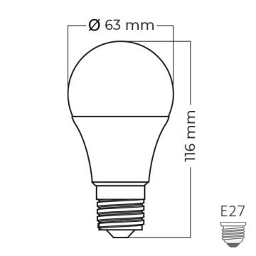 Braytron BA13-01423 14 Watt A65 LED Ampul - Gün Işığı (3000K)