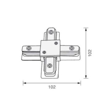 JUPITER JR048 Siyah/Beyaz Monofaze Ray Artı Bağlantı Aparatı