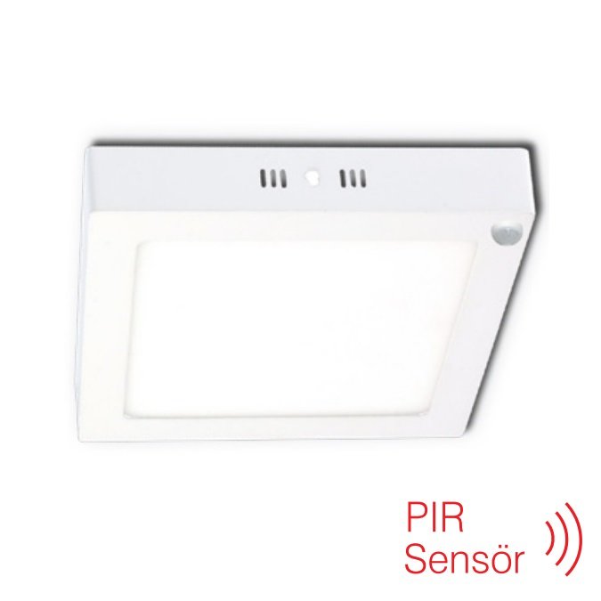 inoled 2764-03 24 Watt Sensörlü Sıva Üstü Kare LED Panel - Ilık Beyaz (4000K)