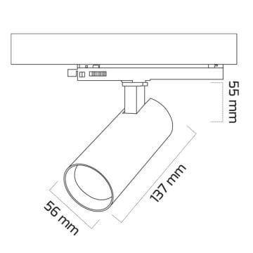 GOYA GY 3646 Siyah/Beyaz Kasa 14 Watt Trifaze Ray Spot