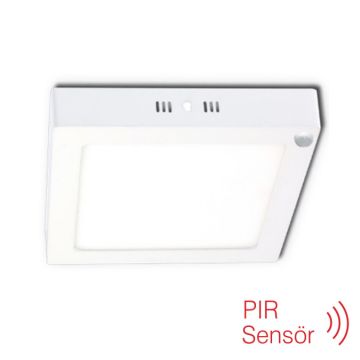 inoled 2764-01 24 Watt Sensörlü Sıva Üstü Kare LED Panel - Beyaz Işık (6500K)