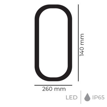 DÜNYA LED HS2401-B 24 Watt Beyaz Dış Mekan LED Glop Aplik