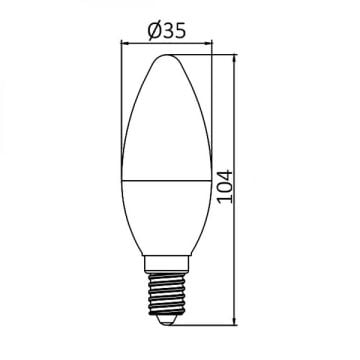 Braytron BA09-00510 5 Watt Radar Sensörlü LED Mum Ampul - Beyaz Işık (6500K)