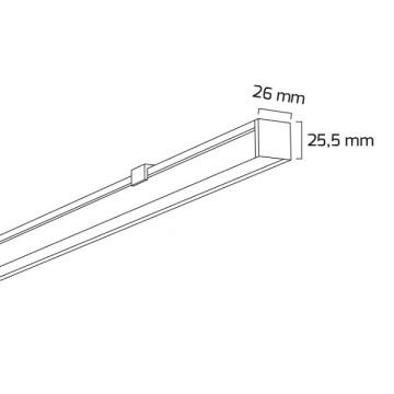 GOYA GY 8052-90 Siyah/Beyaz Kasa 26 Watt 90 cm Sıva Üstü Lineer Armatür